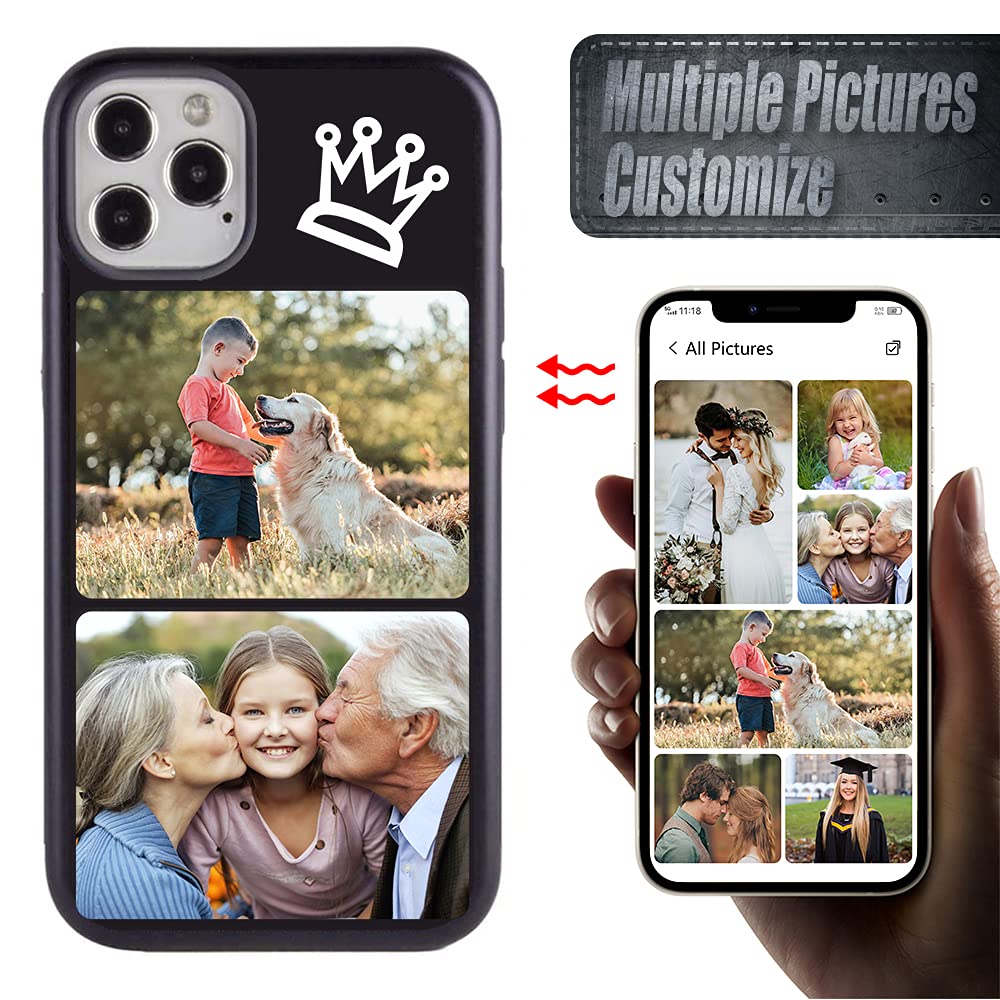 Custom iPhone 11 Case with Photo Collage - Personalized Phone Cover for Birthday & Valentine's Gift | Multi-Picture Design | Black Two-Sheet Case | Perfect for Daily Use, Special Occasions & Gift Giving
