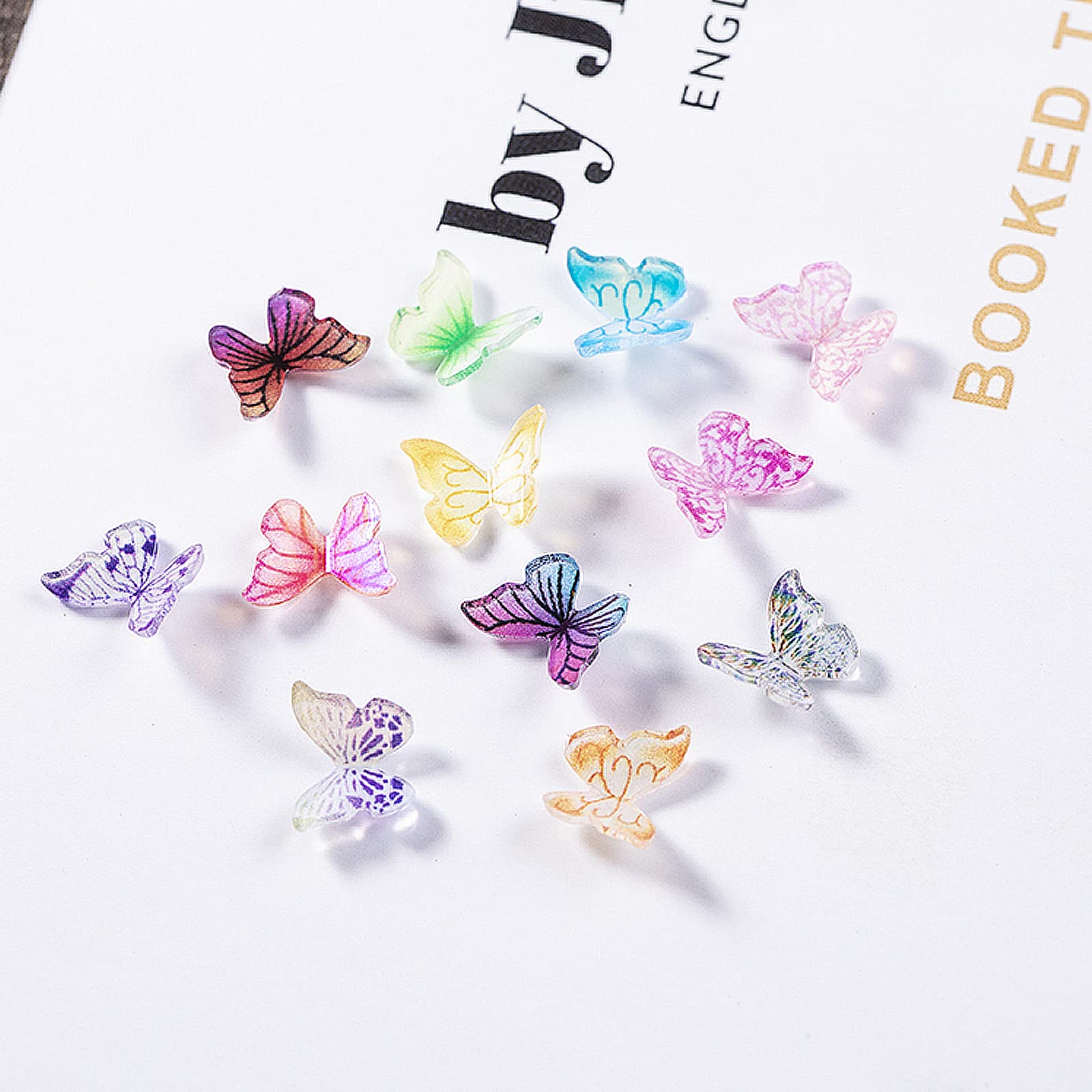 Butterfly Bear Nail Charms - Cute 3D Nail Art Decorations for DIY Manicure | Perfect for Girls, Teens, Nail Salon & Party Accessories
