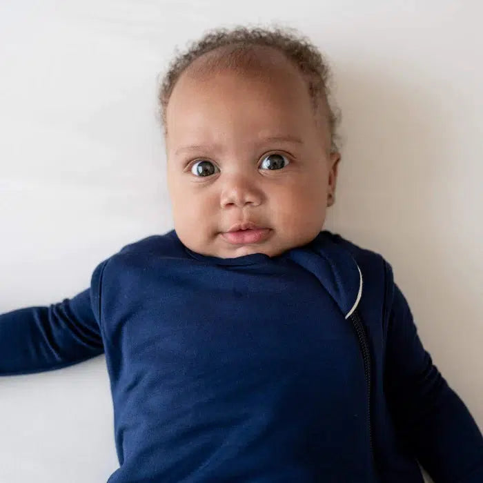 Kyte Baby 1.0 TOG Sleep Sack - Soft Organic Cotton Wearable Blanket for Newborns & Infants (Navy Blue) - Perfect for Nursery, Daycare & Travel