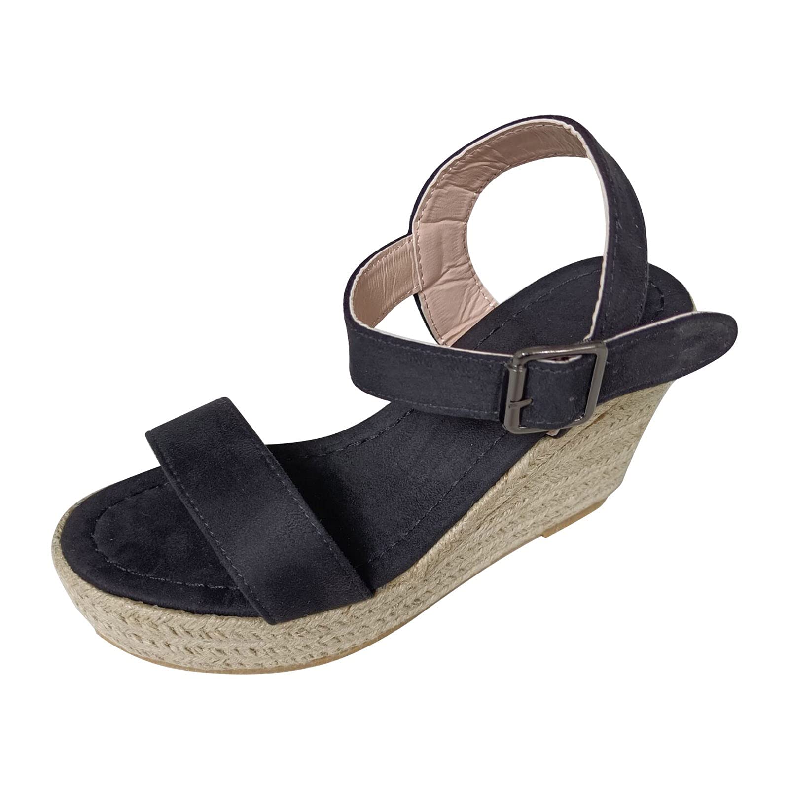 NLOMOCT Women's Casual Summer Sandals - Open Toe Zipper Ankle Strap Wedge Platform Sandals for Beach, Walking & Outdoor Activities | Roman Style Fashion Shoes