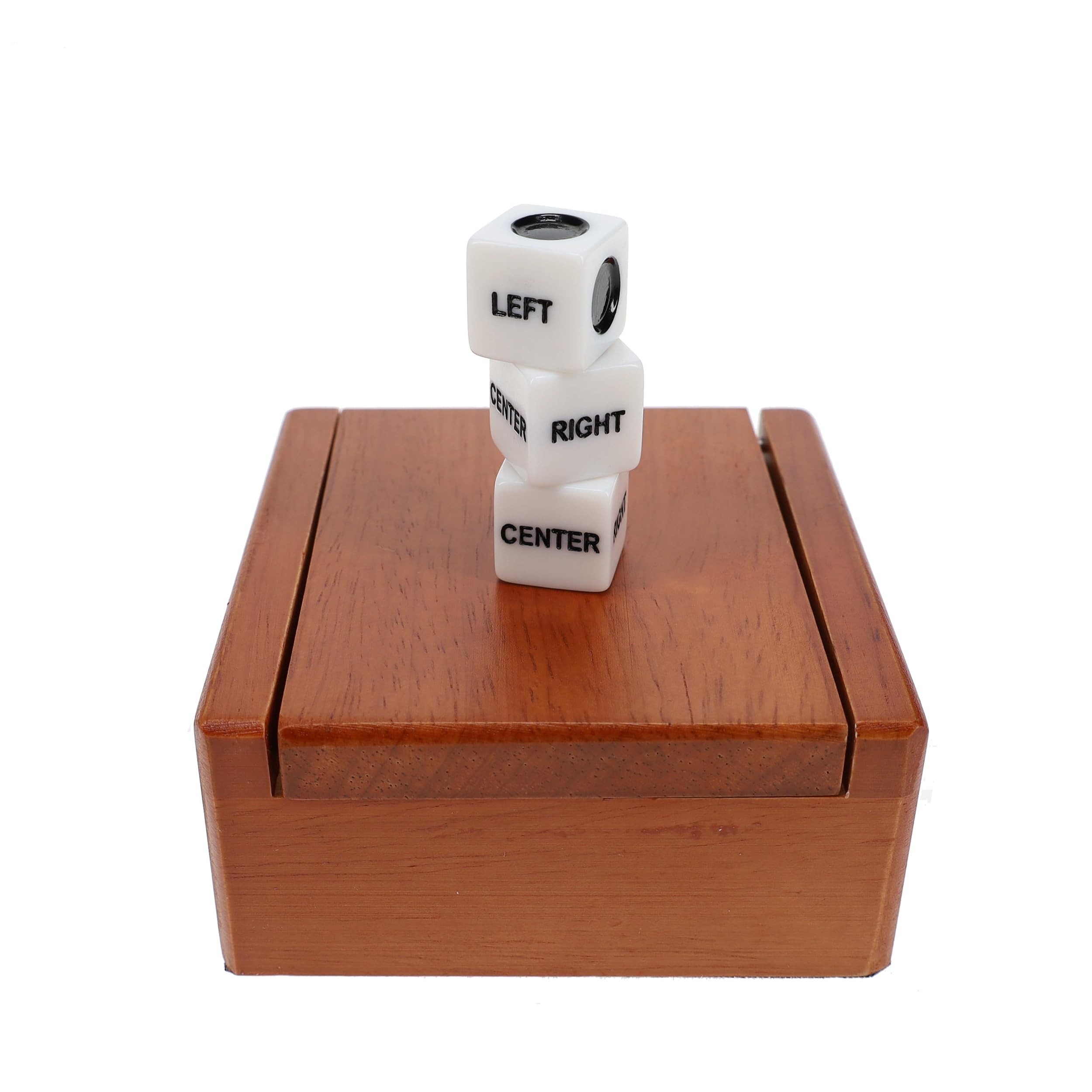 WE Games LRC - Left Right Center Dice Game with Wooden Gift Box | Premium Portable Board Game for Adults & Family | Travel, Party, Camping Entertainment | Perfect for Game Nights & Social Gatherings