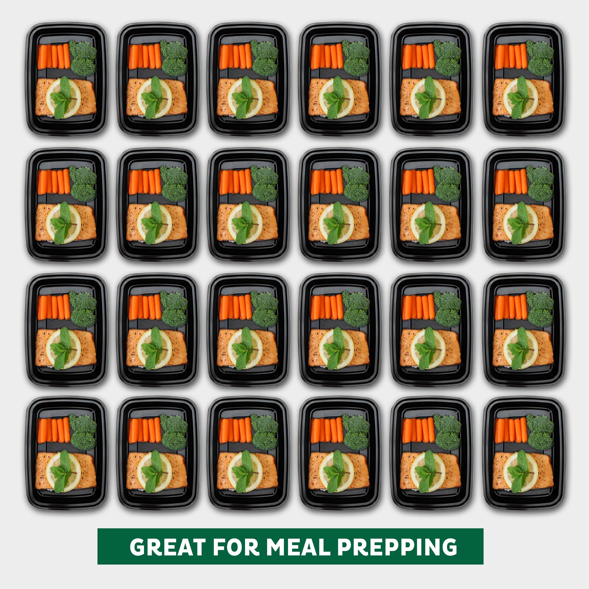 Freshware 15-Pack Meal Prep Containers with Lids | BPA-Free Bento Box | Stackable Food Storage Containers | Microwave, Dishwasher & Freezer Safe (28 oz, Color May Vary) | Perfect for Meal Prepping, Lunch Boxes & Leftovers Storage