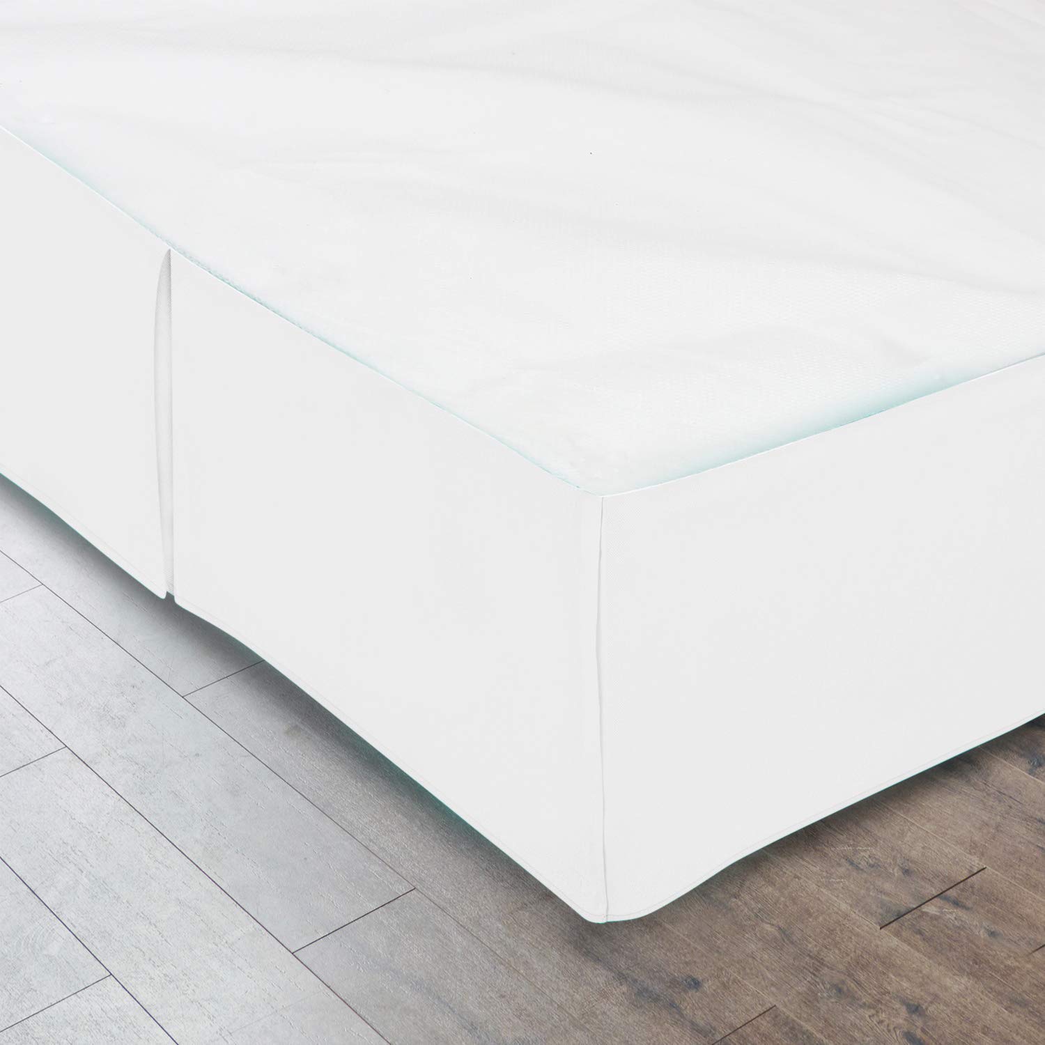 Premium White Pleated Twin Bed Skirt - 18
