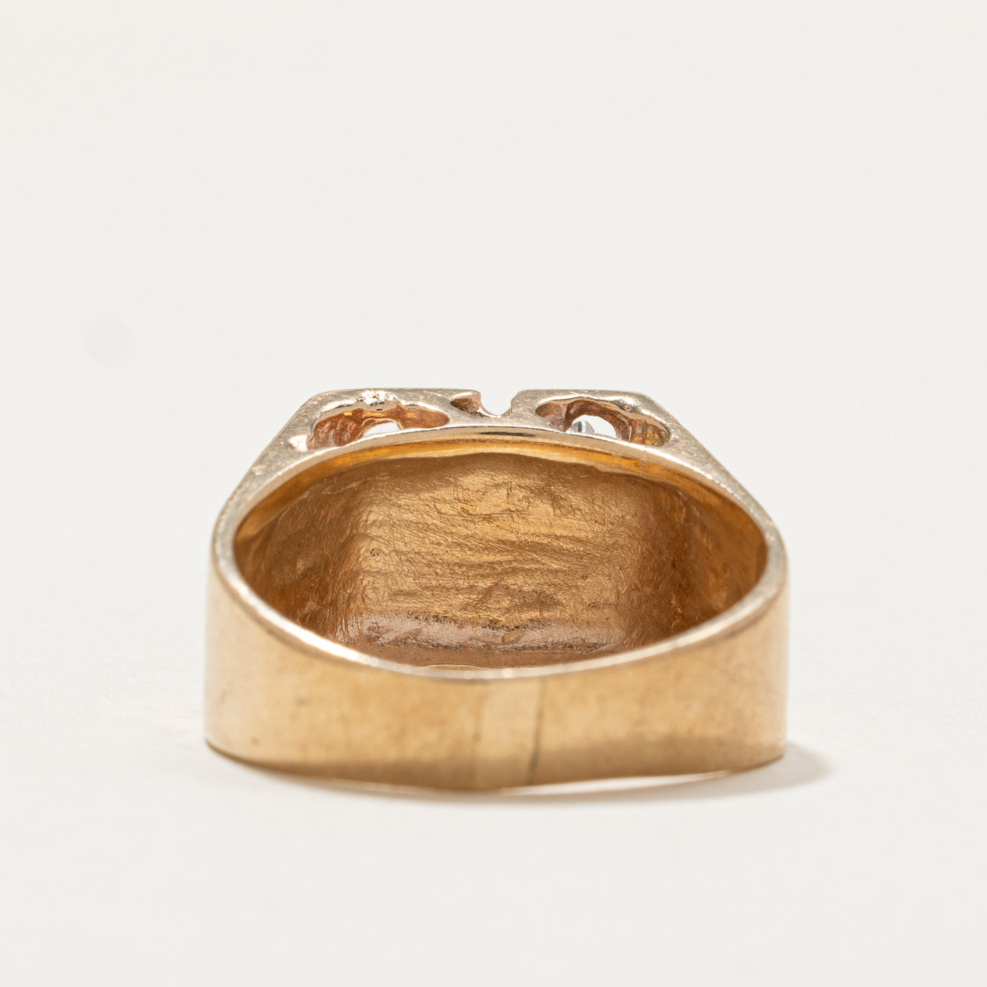 0.19ct Single Stone Diamond Textured Statement Ring - Size 9.5 | Elegant & Unique Wedding Band, Anniversary Gift for Her | Perfect for Special Occasions & Everyday Luxury