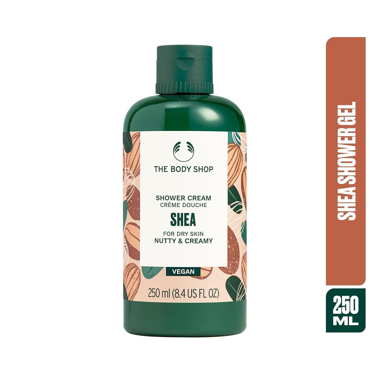The Body Shop Vegan Shea Shower Cream for Dry Skin - 250ml | Moisturizing & Cleansing | Cruelty-Free & Vegan Formula | Perfect for Daily Hydration & Sensitive Skin Care