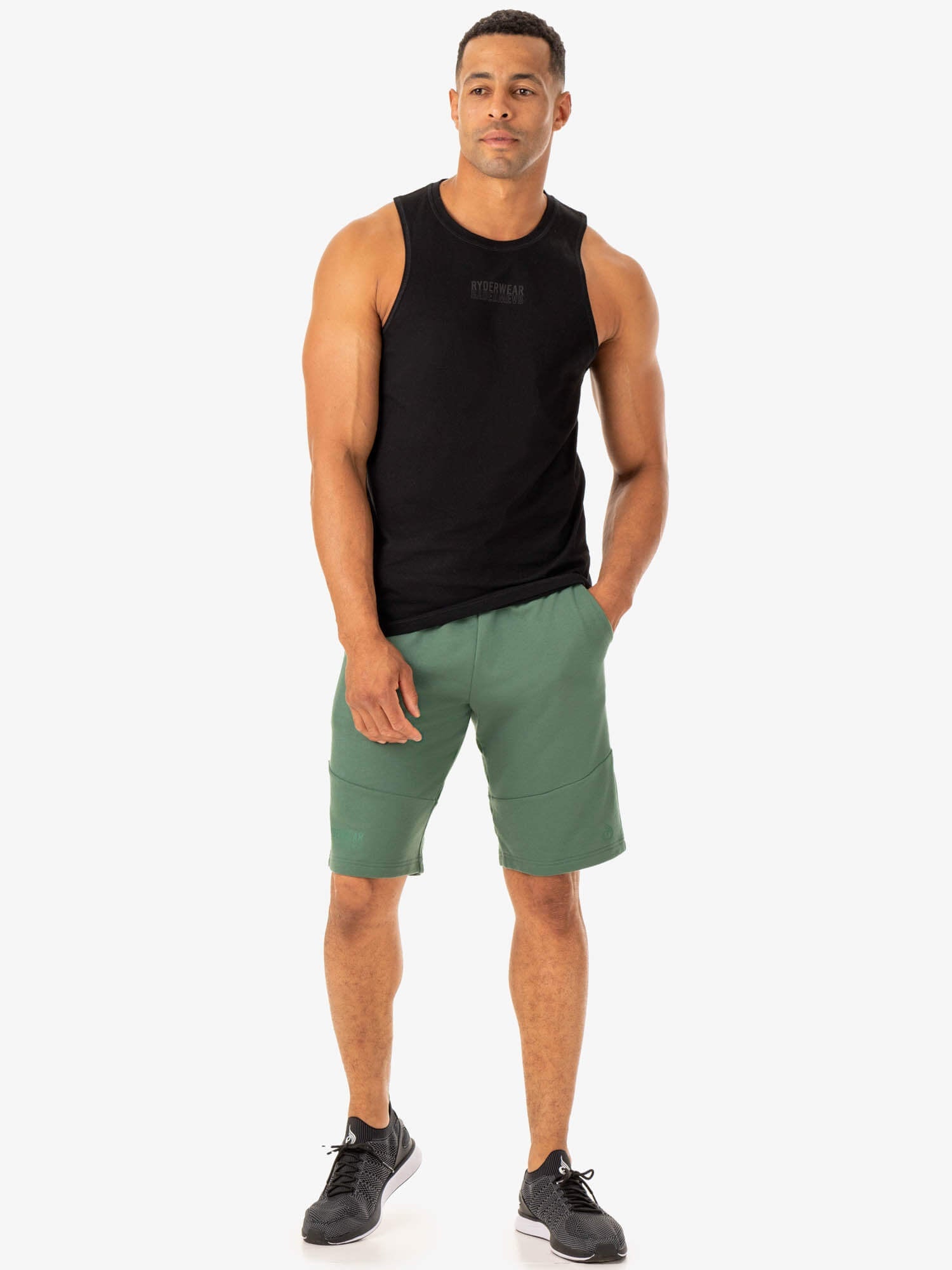 Limitless Track Shorts for Men - Breathable Running Shorts with Pockets - Forest Green - Perfect for Gym, Jogging & Outdoor Workouts