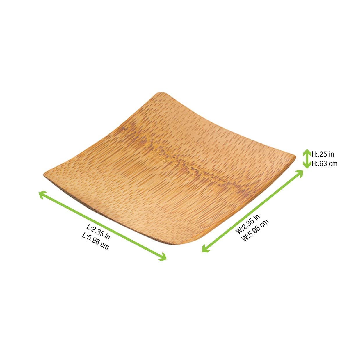 PacknWood 209B KRABI - Eco-Friendly Biodegradable Square Palm Leaf Plates 2.4
