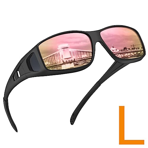 A/Black Frame-pink Silver Lens