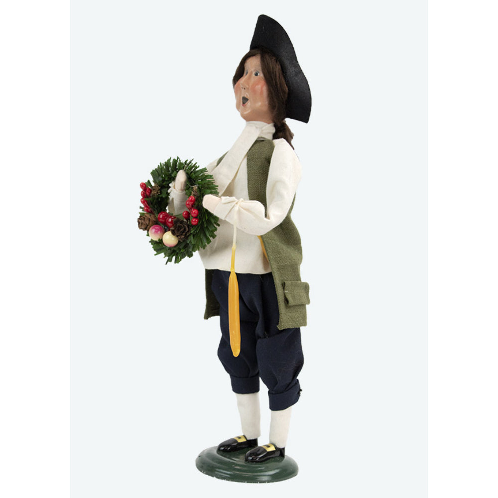 Byer's Choice Colonial Man Christmas Caroler Figurine - Handcrafted Holiday Decor for Mantel, Tabletop, and Festive Home Display