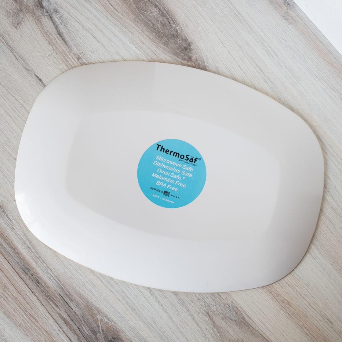 Snow Mountains Plastic Serving Platter - Durable & Elegant Party Tray for Appetizers, Cheese, Fruits - Perfect for Entertaining, Holidays, and Family Gatherings