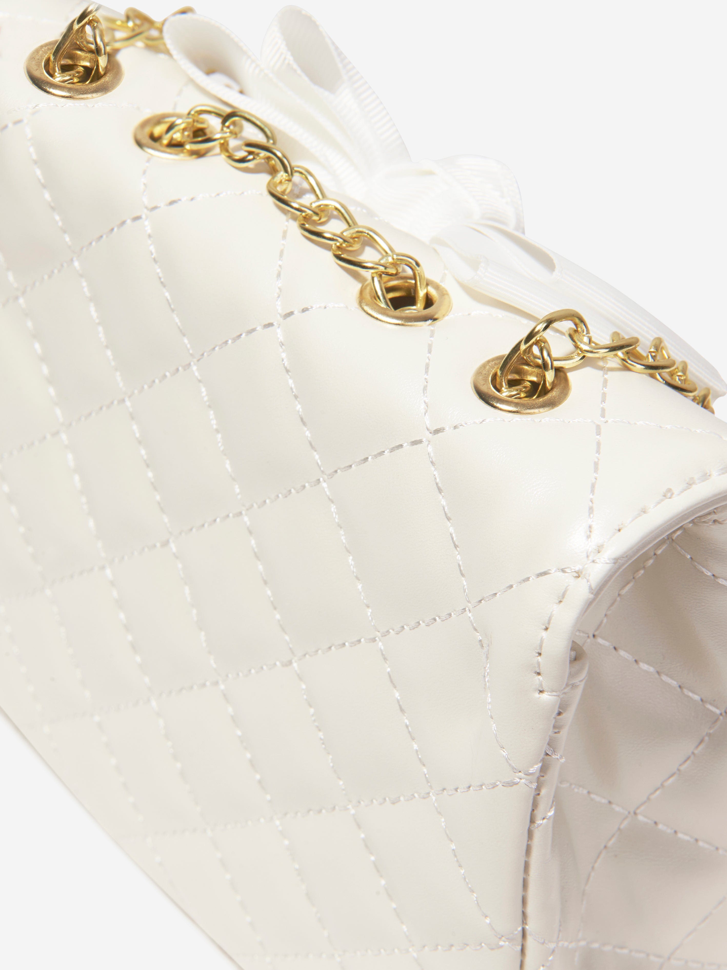 Angels Face Girls Skyla Quilted Crossbody Bag - 16cm White Small Purse for School, Travel & Everyday Use