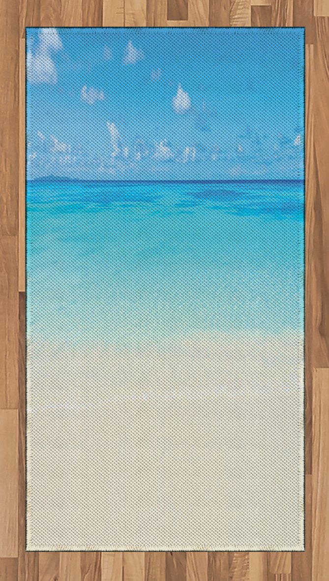 Ambesonne Tropical Caribbean Sea Beach House Area Rug - 2'6