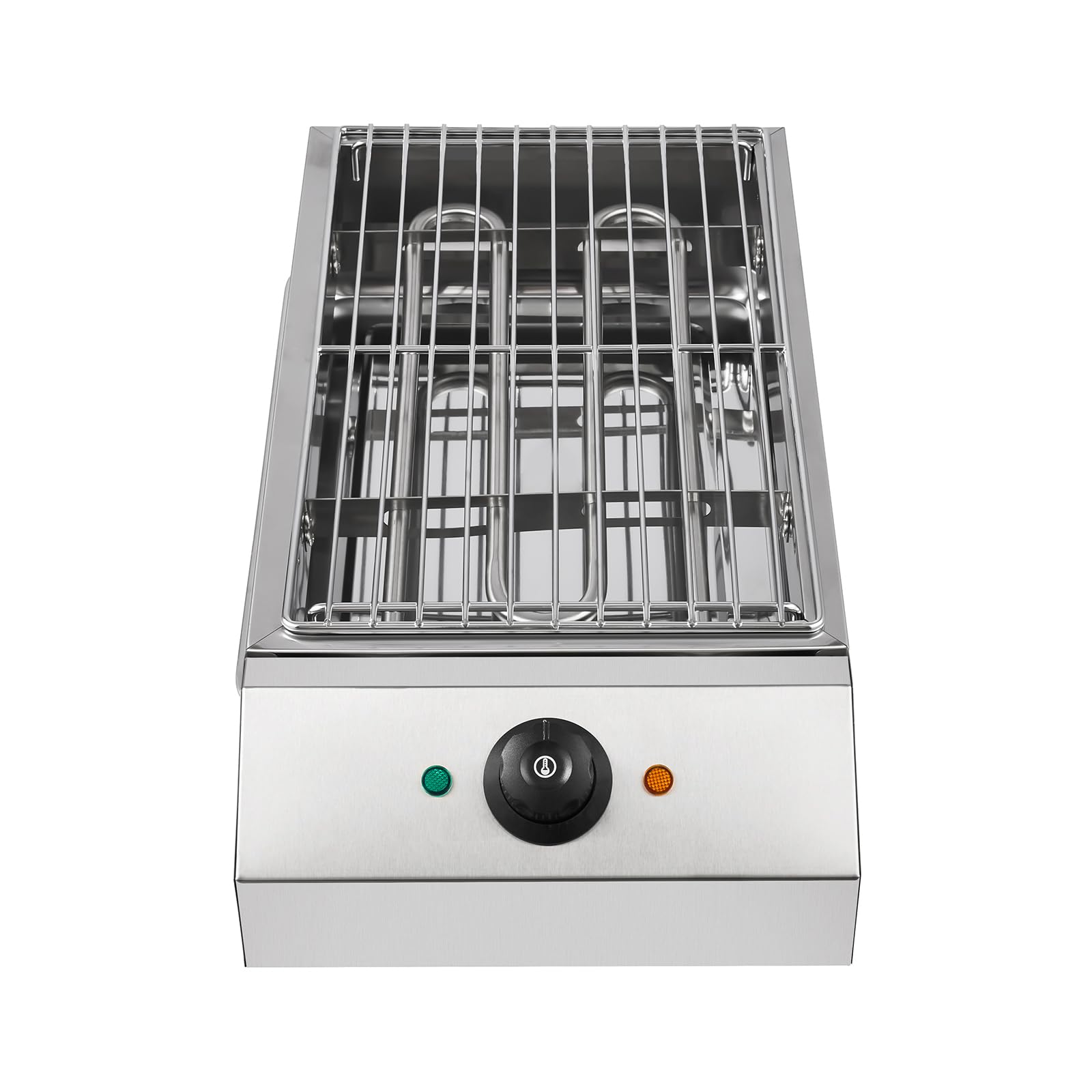 1800W Stainless Steel Electric BBQ Grill - Smokeless Indoor/Outdoor Countertop Grill with Adjustable Temp (122°F-572°F) - Perfect for Burgers, Steak, Fish - Ideal for Home, Commercial Use, Picnics & Backyard Cooking