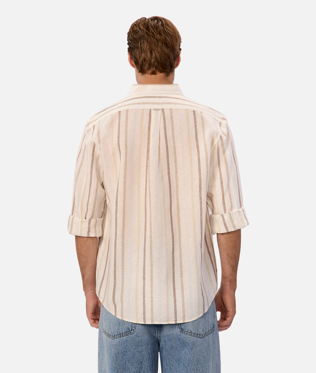 Laguna Long Sleeve Linen Shirt for Men - Light Blue Casual Button Down Shirt | Breathable Summer Shirt for Beach, Office & Outdoor Activities