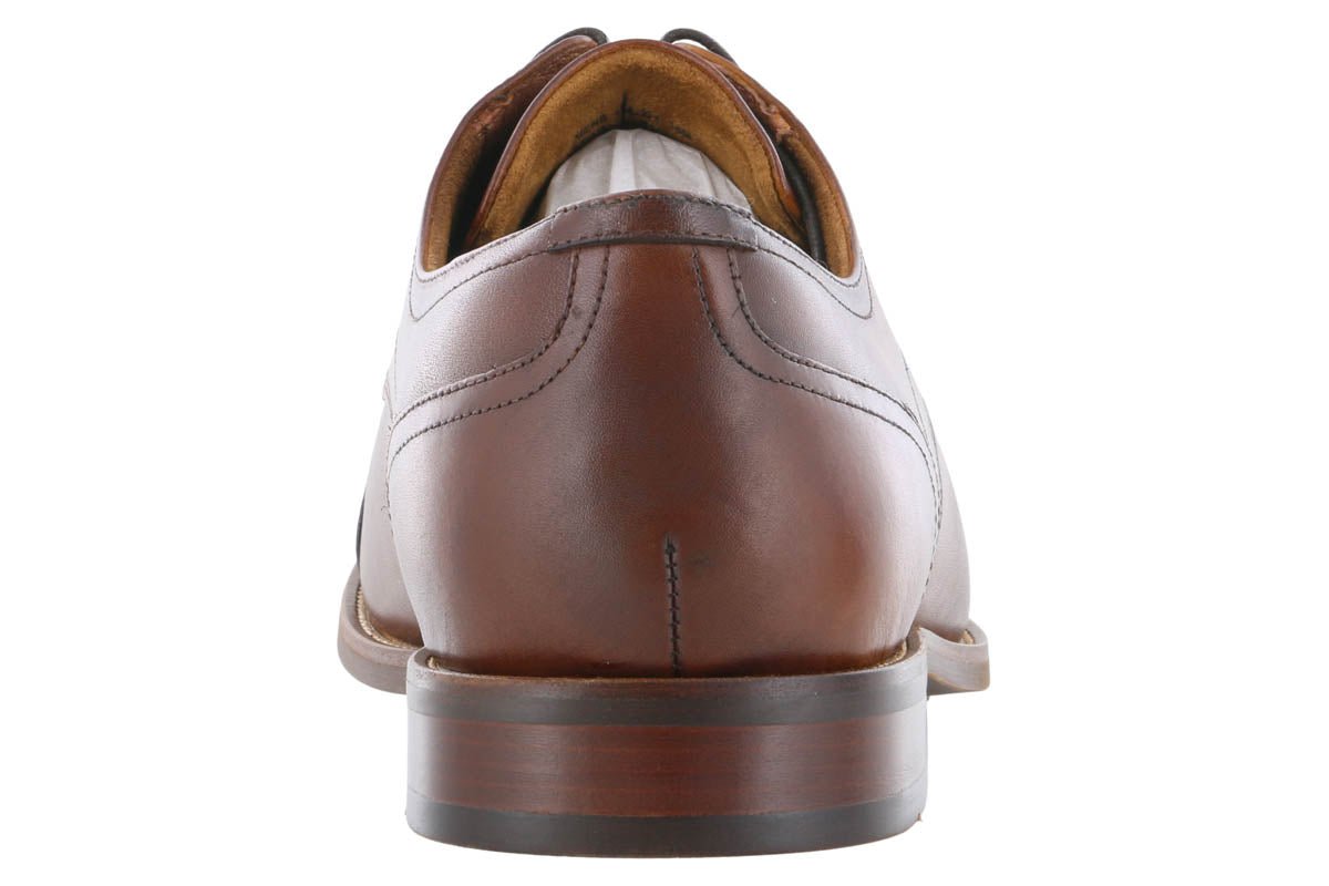 Florsheim Rucci Cap Toe Oxford Dress Shoes for Men - Genuine Leather Business Formal Shoes in Cognac Brown - Perfect for Office, Weddings & Professional Events