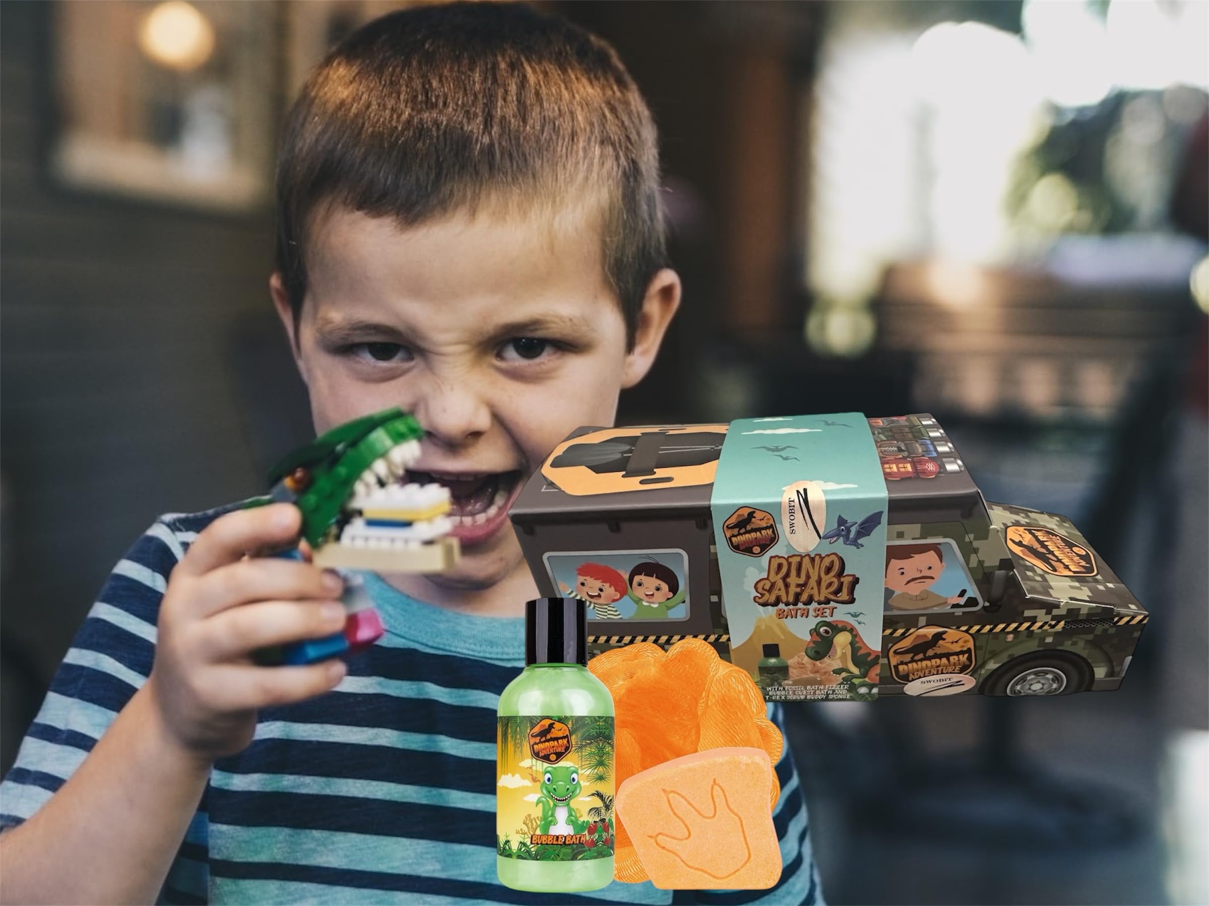 Kids Bath Set with Reusable Gift Box - Fun & Safe Bath Time Essentials for Toddlers & Children (Perfect for Birthdays, Holidays & Gifts)