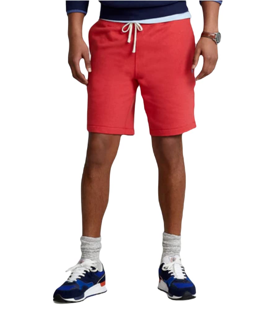 POLO RALPH LAUREN Men's Fleece Drawstring Athletic Shorts - Comfortable Casual & Workout Shorts for Gym, Running, Lounge (Large, Red)