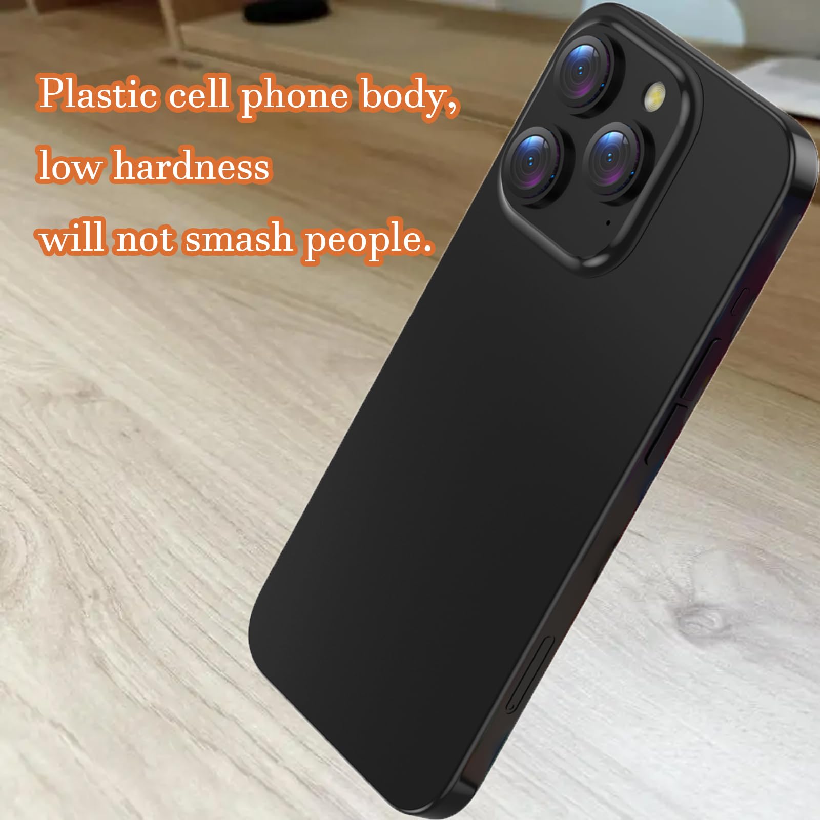 Fake iPhone 15 Pro Dummy Phone - Non-Working Display Model for Kids Play, Prank Props & Store Displays - Realistic Replica Smartphone (Black) - Perfect for Pranks, Retail Displays, Photography Props & Movie Sets