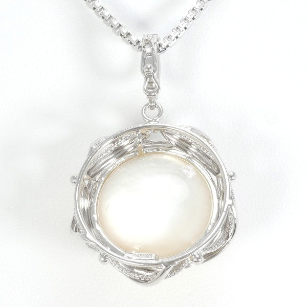 14K White Gold Semi-Round Pearl Necklace - Elegant Pearl Jewelry for Women, Perfect for Weddings, Parties & Special Occasions