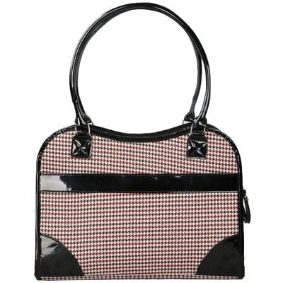 Houndstooth Pet Carrier Bag - Stylish Dog Tote for Small to Medium Dogs - Perfect for Travel, Shopping & Outdoor Adventures