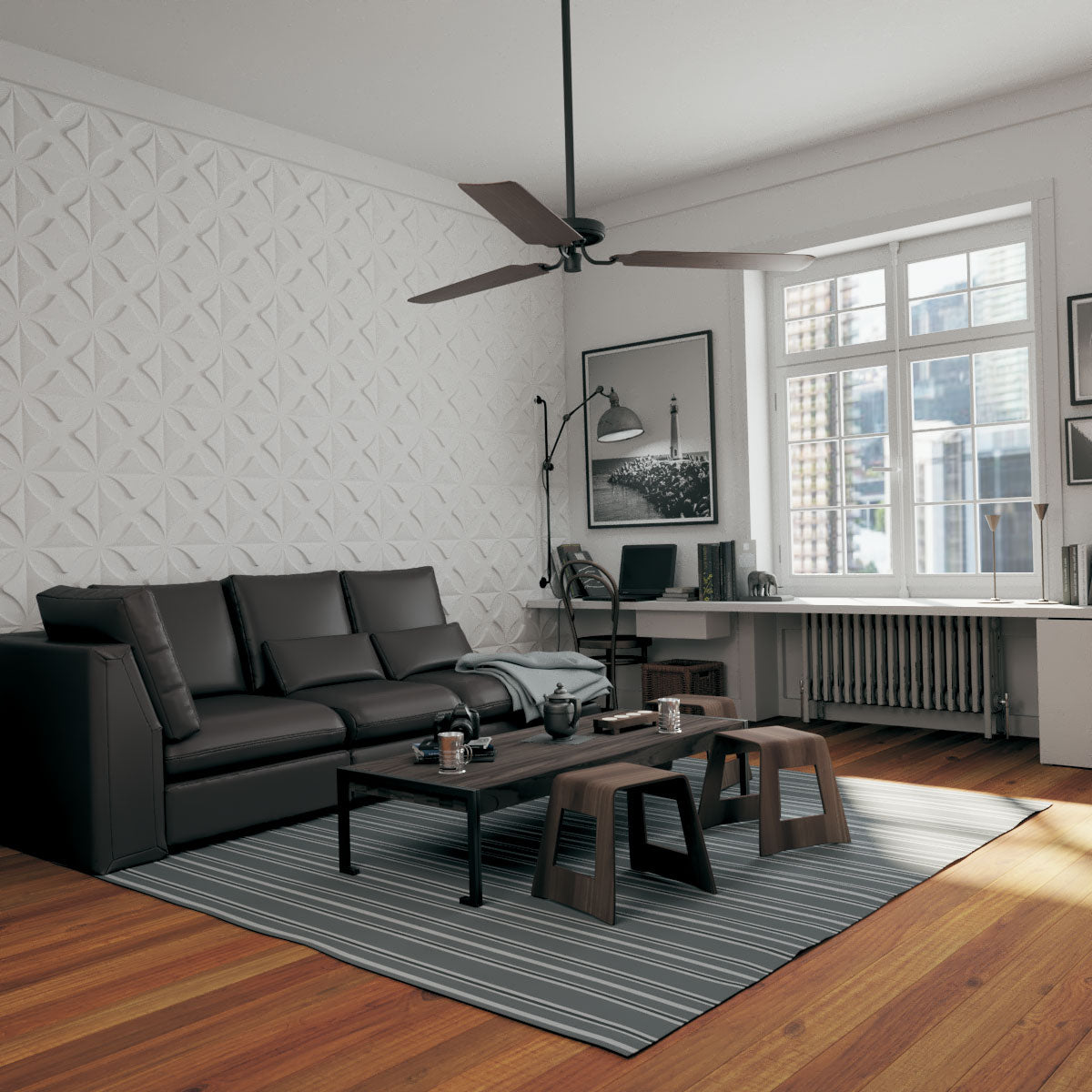 Premium Austin Wall Panel - Modern 3D Textured Wood Wall Decor for Living Room, Bedroom & Office | Easy Installation & Durable Design