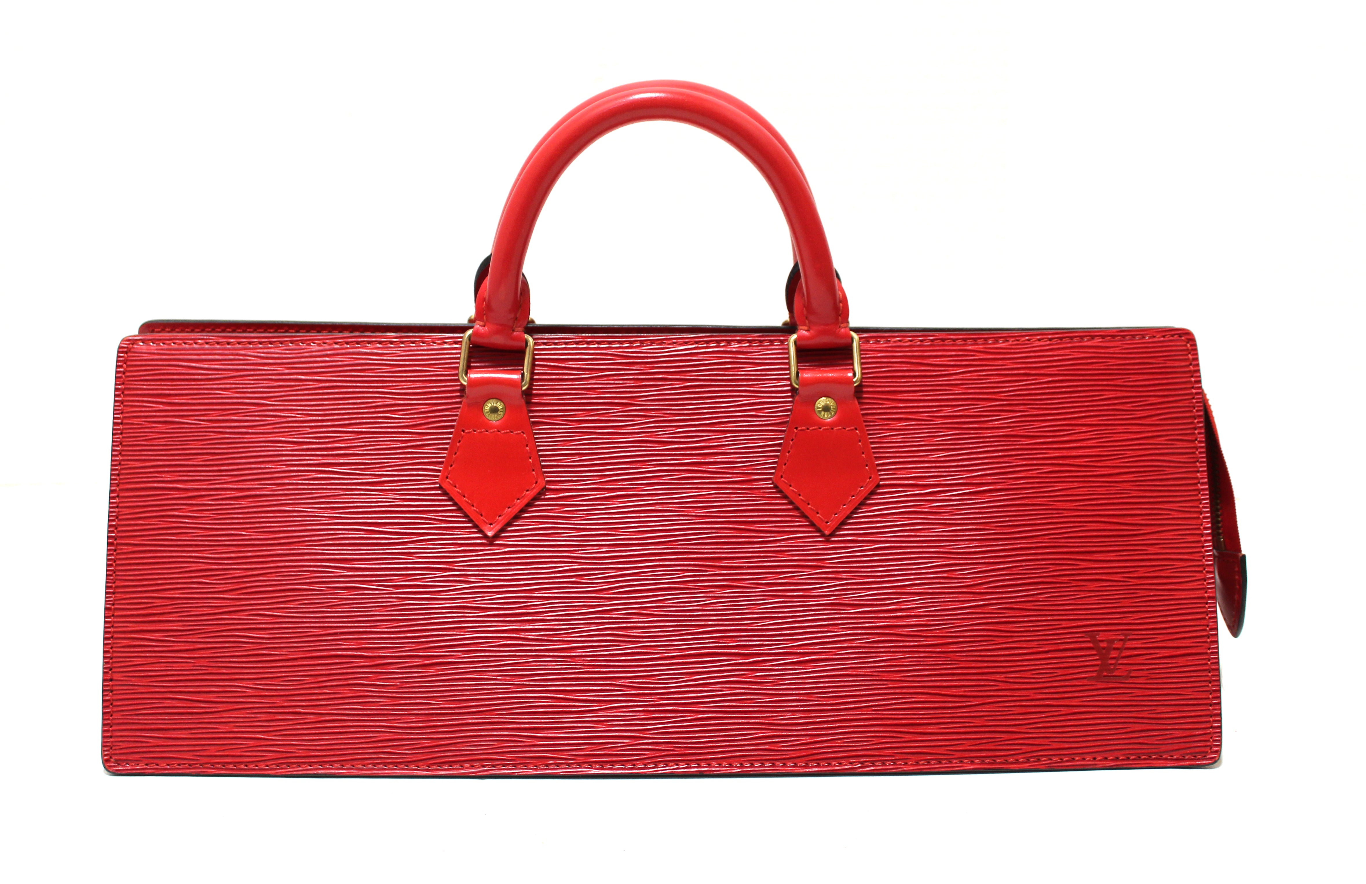 Authentic Louis Vuitton Epi Leather Red Triangle Crossbody Bag for Women | Luxury Designer Handbag for Parties, Travel & Everyday Use