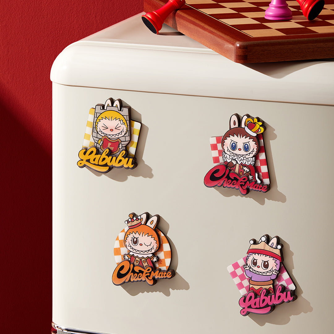 POP MART THE MONSTERS Let's Checkmate Series Blind Box Collectible Fridge Magnets - Fun Office & Home Decor for Chess Lovers