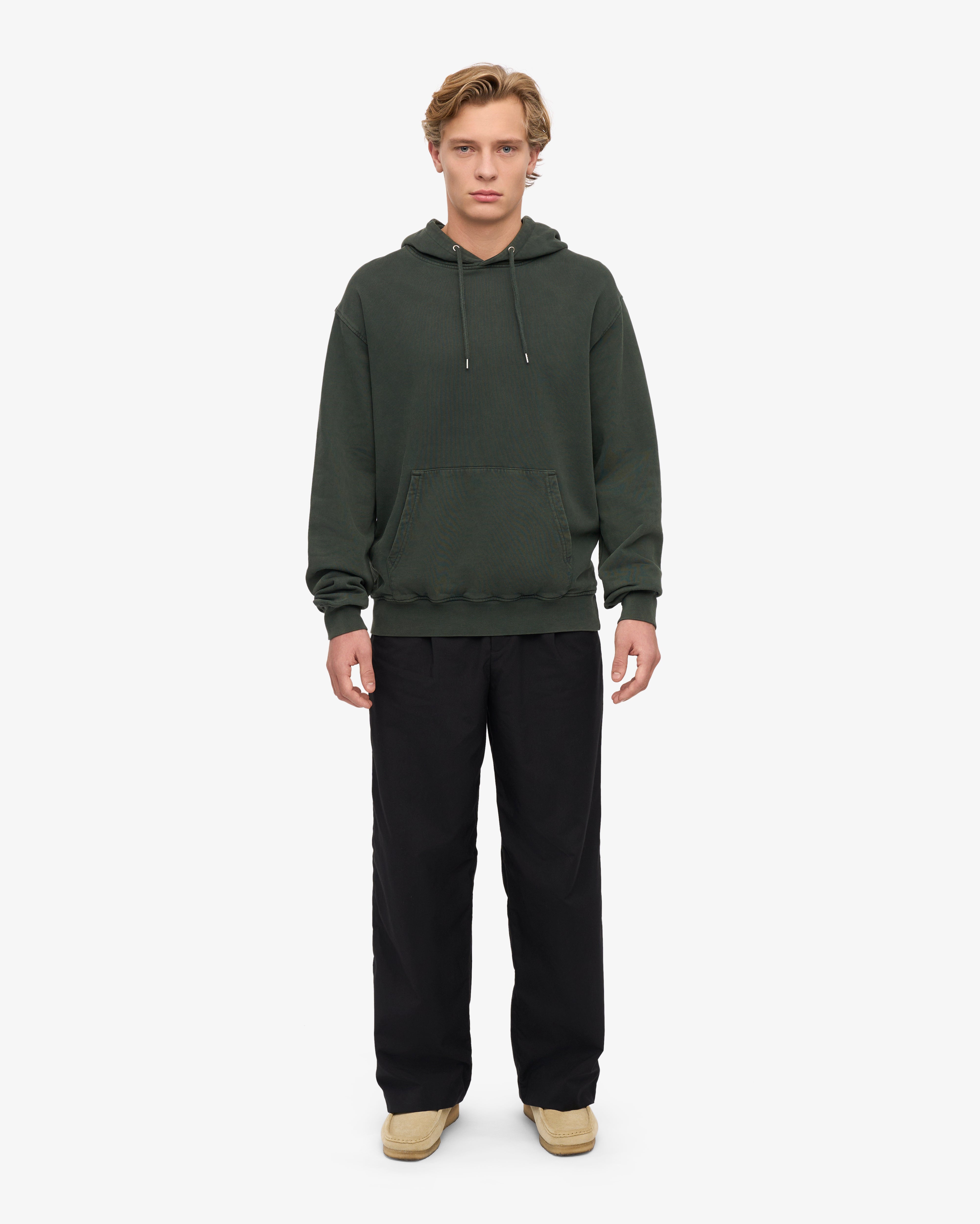 Organic Cotton Classic Hoodie - Midnight Forest Green for Men & Women | Cozy Loungewear & Outdoor Activities