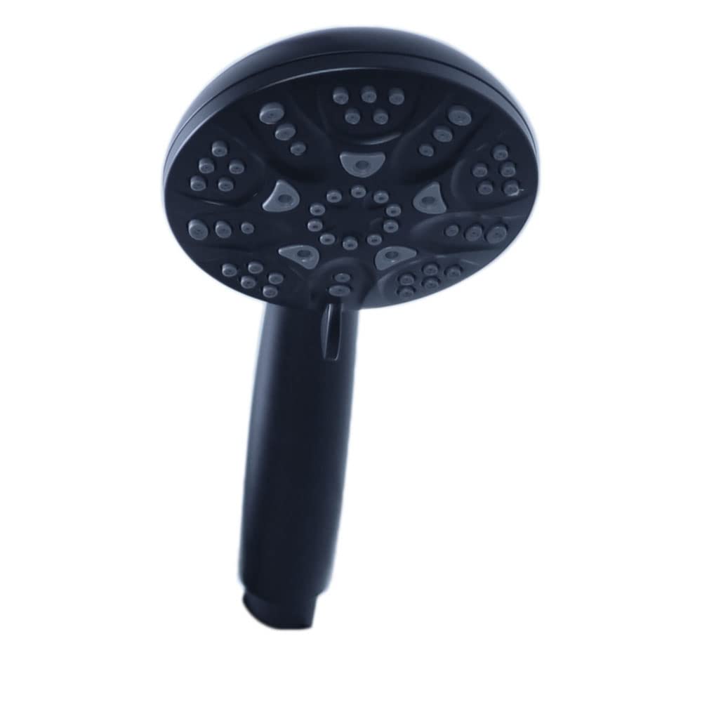 Westbrass SCH900-62 Matte Black Shower Kit - Drill-Free Adjustable Slide Bar with Diverter, 5-Function Fixed Shower Head & Hand Shower, 5 Ft Hose - Perfect for Bathroom Renovation & Modern Home Upgrades