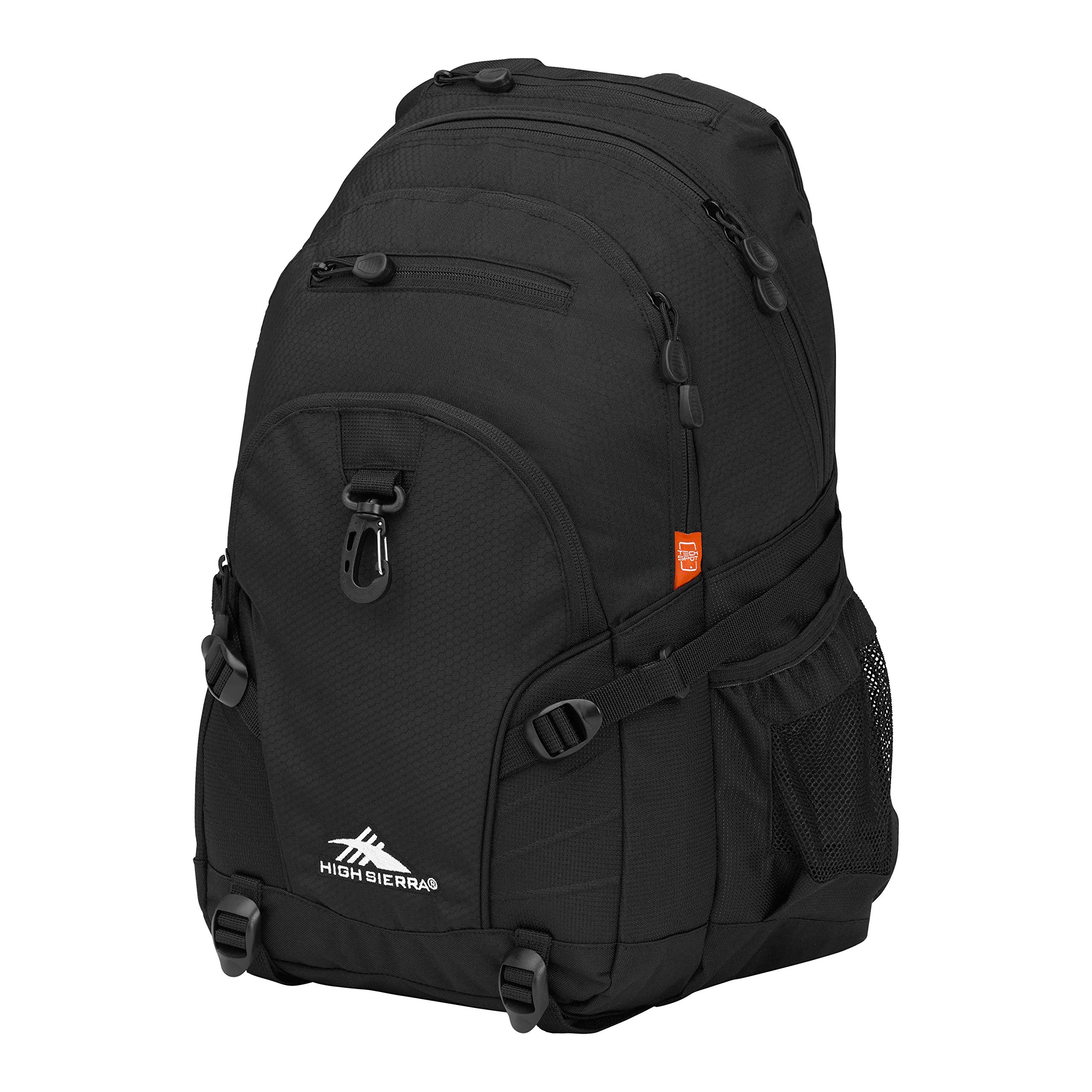 High Sierra Loop Backpack - Durable Travel & Work Laptop Backpack with Tablet Sleeve - Perfect for Commuting, School & Outdoor Adventures - One Size, Black