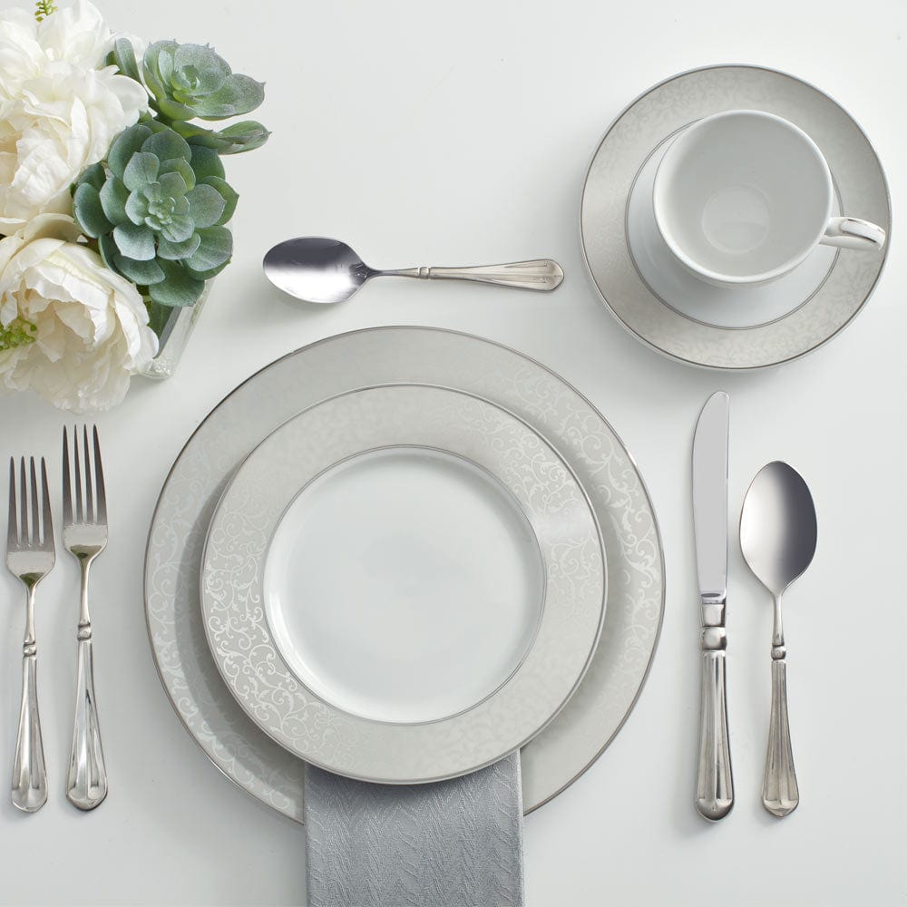 40-Piece Parchment Dinnerware Set - Service for 8 - Elegant Tableware for Dinner Parties, Holidays & Everyday Use