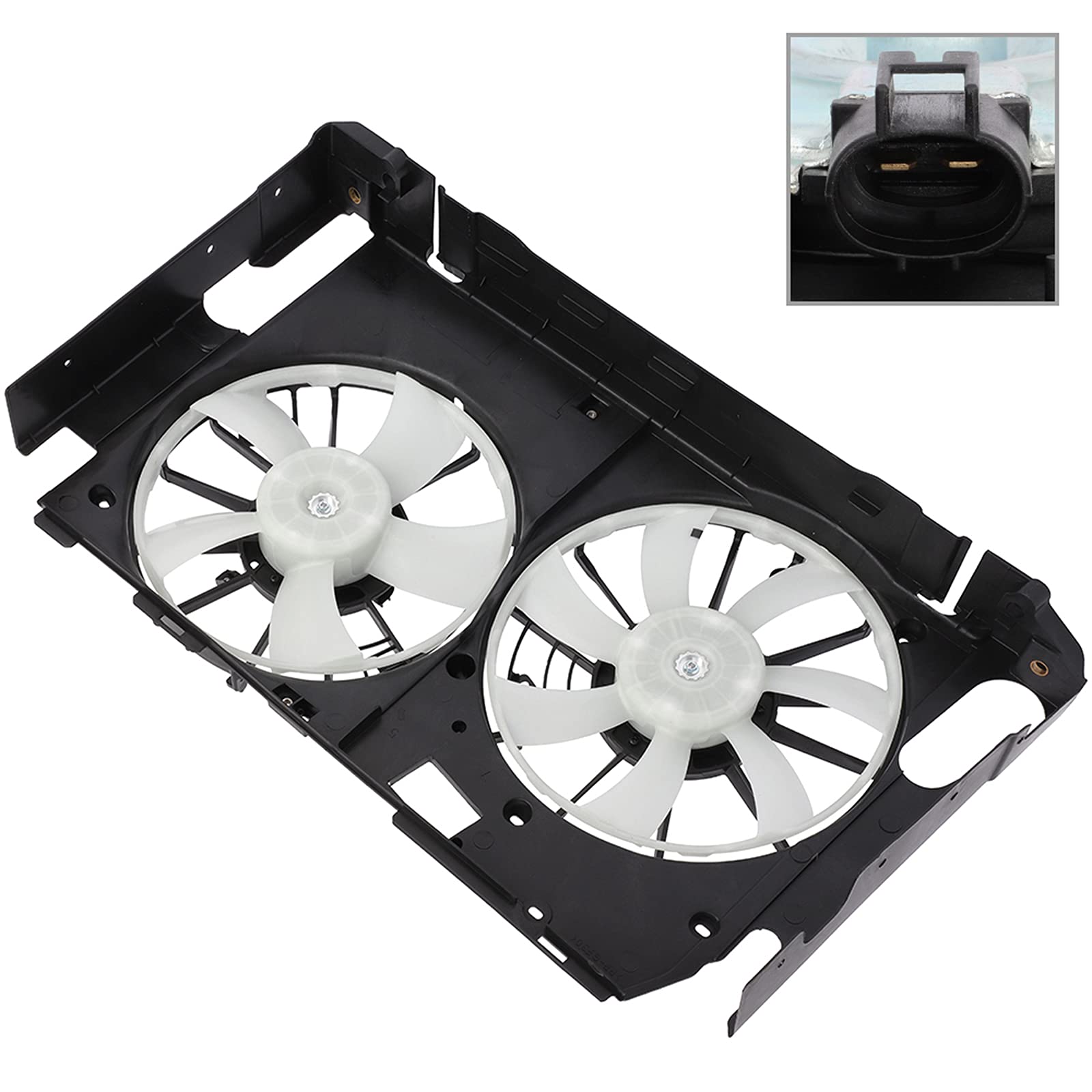 AINTIER 620-512 621320 Dual Radiator Condenser Fan Compatible with 2006-2008 Toyota RAV4 2.4L & 2009-2012 Toyota RAV4 2.5L - Perfect for Engine Cooling and AC System Performance