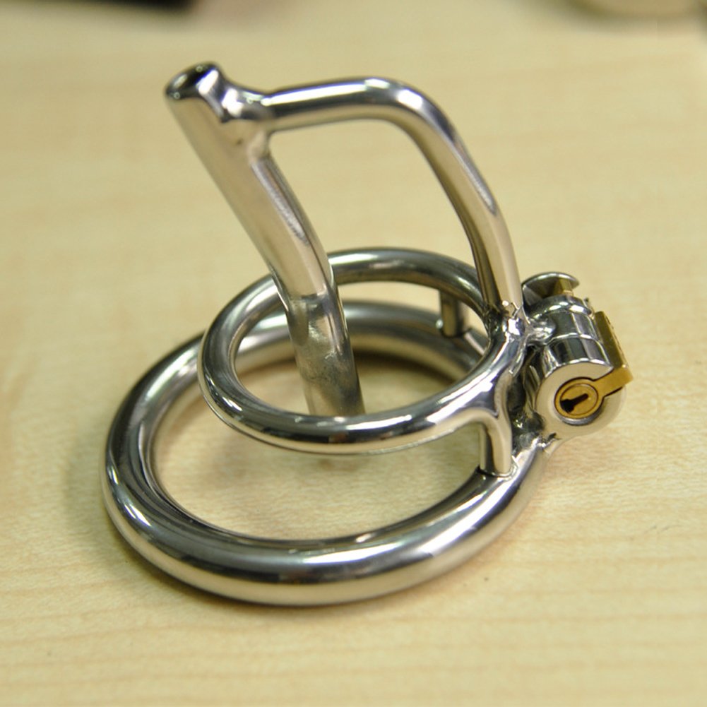 5CM Male Chastity Device with Urethral Sound Catheter - 1.77 Inch Cock Cage Penis Ring for BDSM & Adult Play - Perfect for Long-Term Wear and Sensation Play