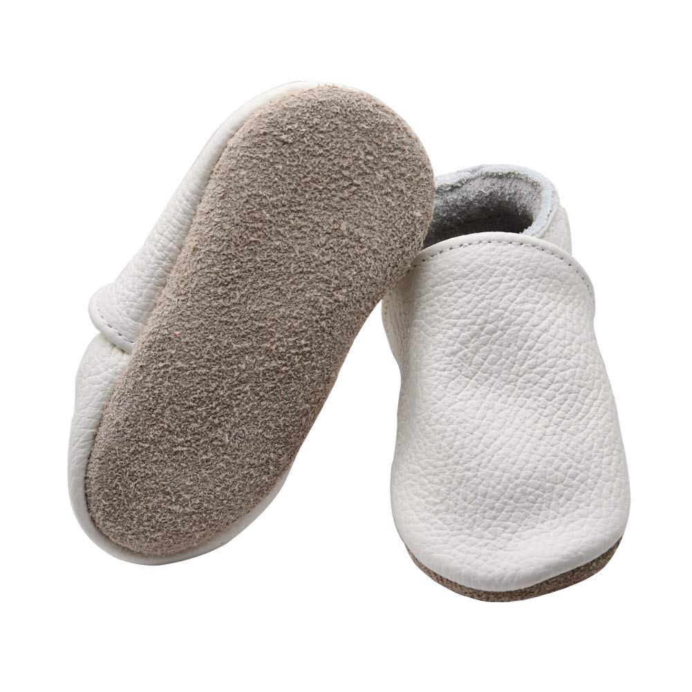 iEvolve Baby Leather Shoes - Soft First Walker Shoes for Toddlers, Breathable Crib Shoes & Comfortable Moccasins - Perfect for Indoor Play, Learning to Walk, and Special Occasions