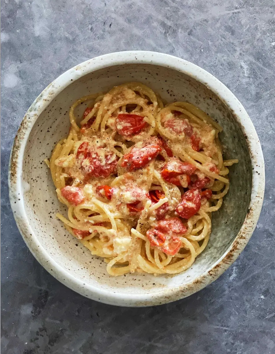 Authentic Greek One Dish Feta Pasta Recipe - Easy Baked Pasta with Tomatoes & Herbs | Perfect for Weeknight Dinners, Potlucks & Mediterranean Diet