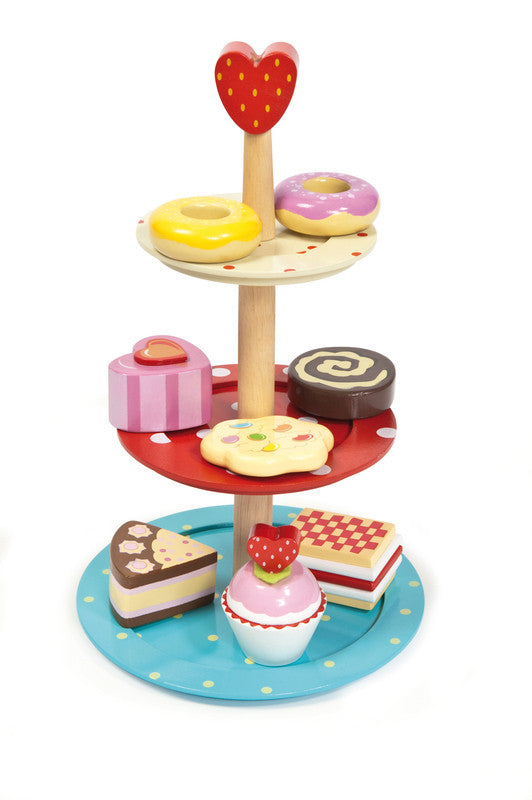 Honeybake 2-Tier Cake Stand Set - Elegant Dessert Display for Weddings, Parties & Afternoon Tea