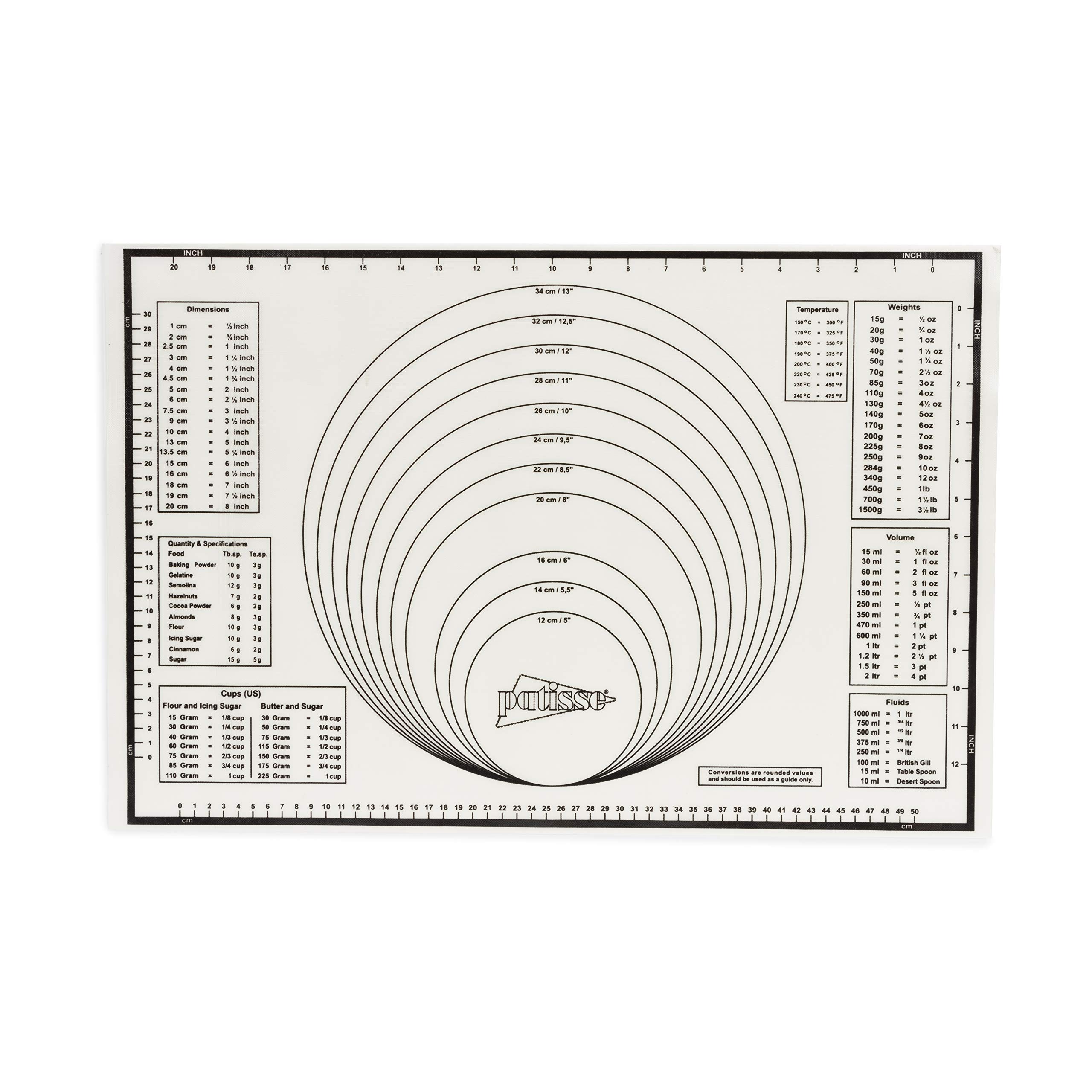Non-Stick Silicone Baking Mat with Measurement Marks - 15.75