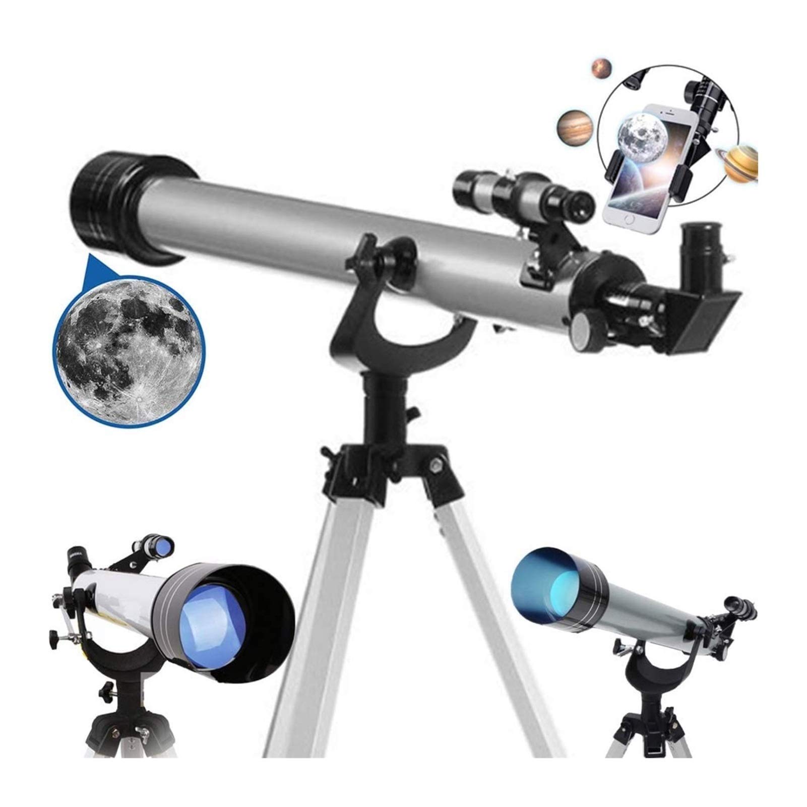 Portable Monocular Telescope for Kids & Adults - 600mm Aperture, Fully Multi-Coated Optics, Astronomy Refractor Telescope for Beginners | Perfect for Stargazing, Bird Watching & Outdoor Exploration