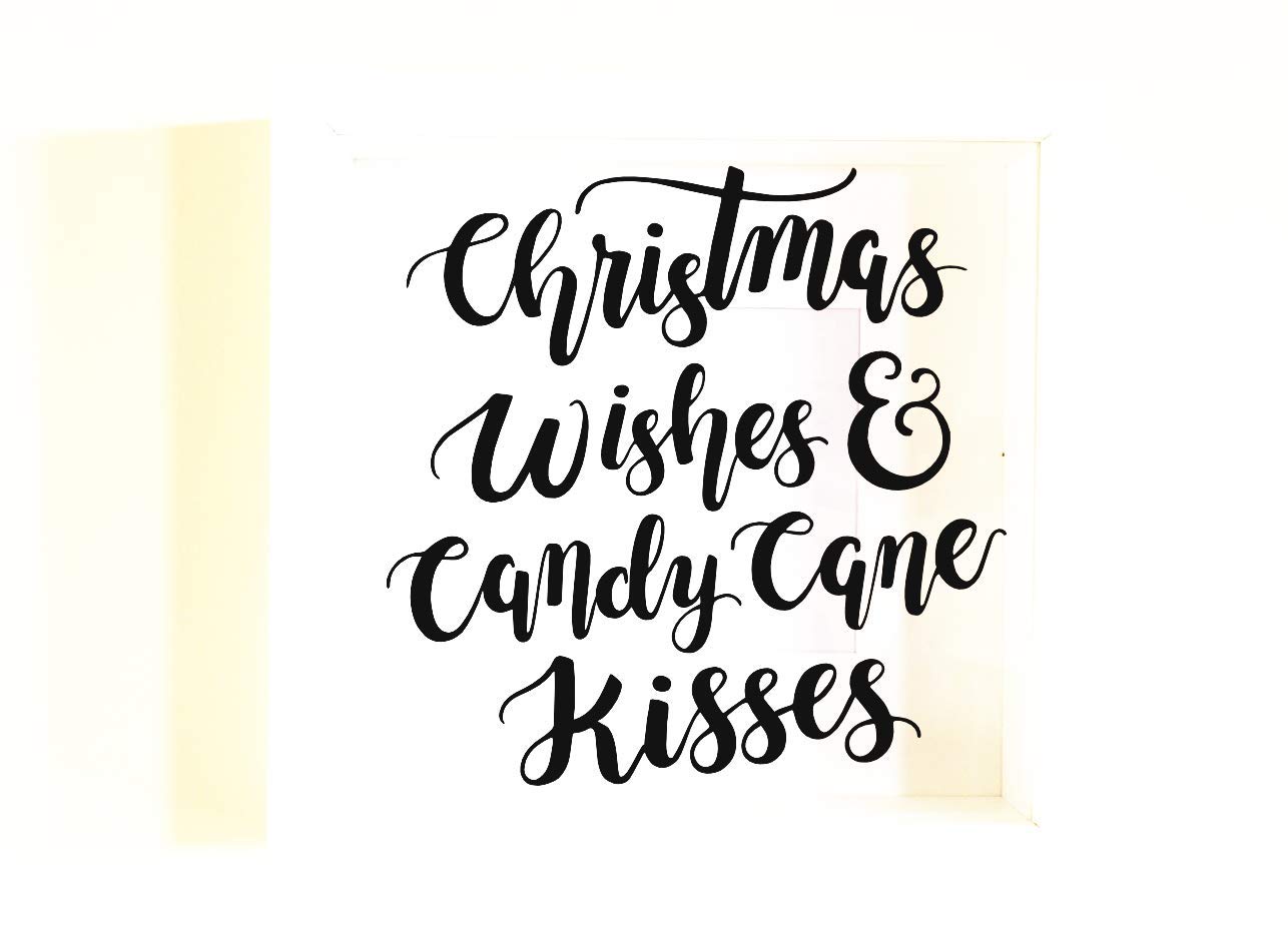 Christmas Wishes & Candy Cane Rubber Stamps - Custom Business Logo Stamps for Wedding Invitations, Save The Date Cards, Travel Scrapbooking & DIY Crafts - Perfect for Holiday Greetings, Party Decorations & Gift Wrapping