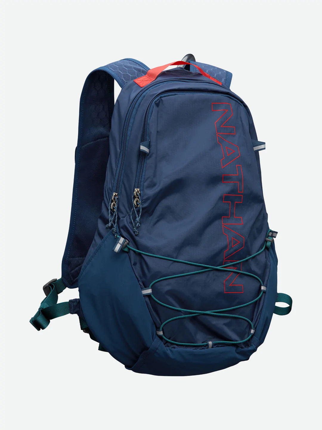**15L Hydration Backpack for Hiking, Running & Cycling - Lightweight & Durable Crossover Pack (Marine Blue/Hot Red) - Perfect for Outdoor Adventures & Sports**
