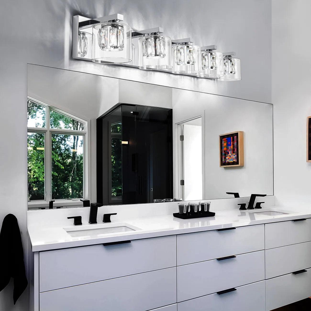 Kolt Modern 5-Light Bathroom Vanity Lighting Fixture - Elegant LED Vanity Light for Bathroom Mirror, Perfect for Modern Home Decor & Spa-Like Ambience