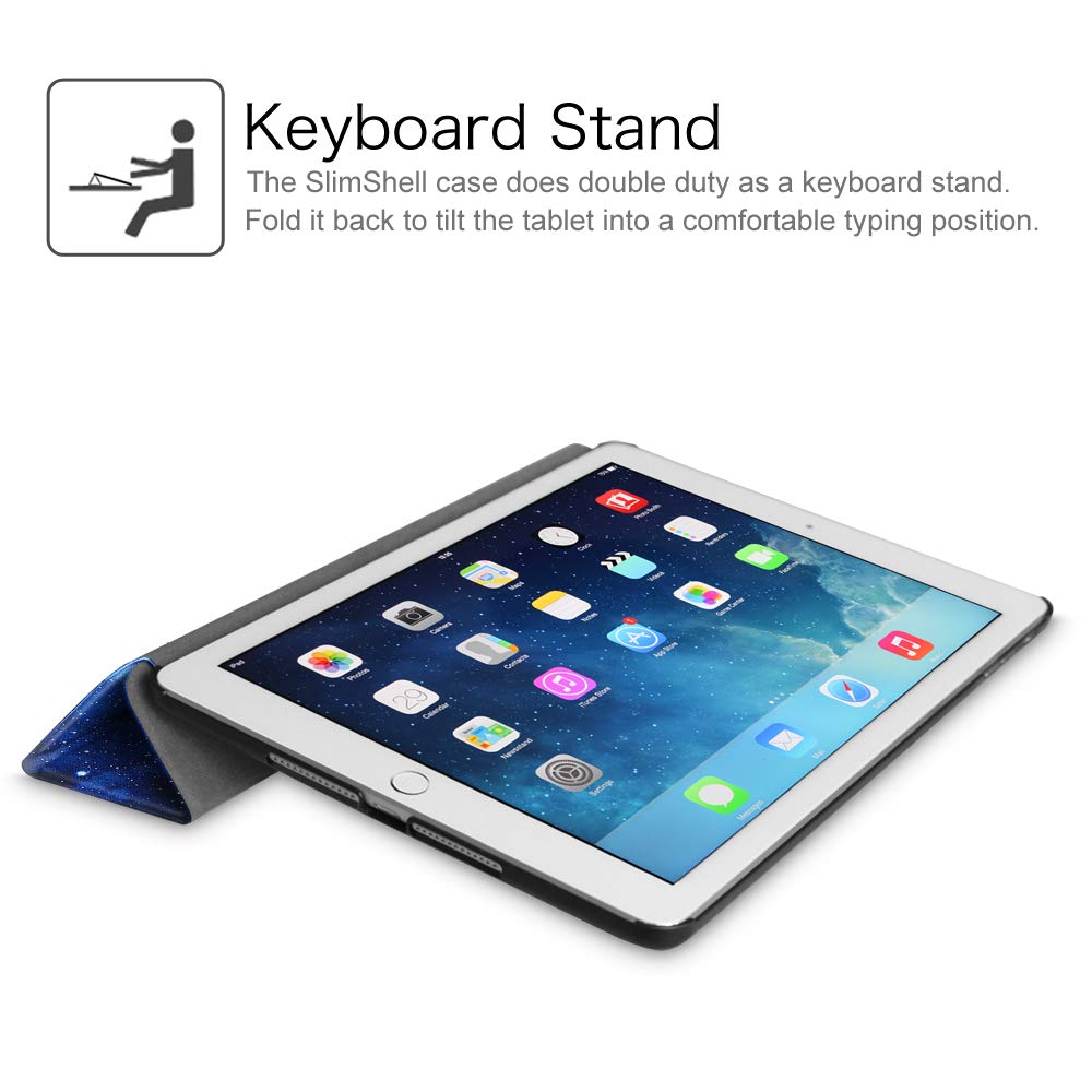 Fintie SlimShell Case for iPad 6th/5th Generation & iPad Air 2/Air 1 (9.7 Inch 2018/2017 Model) - Lightweight Stand Cover with Auto Sleep/Wake Feature, Starry Sky Design - Perfect for Work, Study & Travel Protection