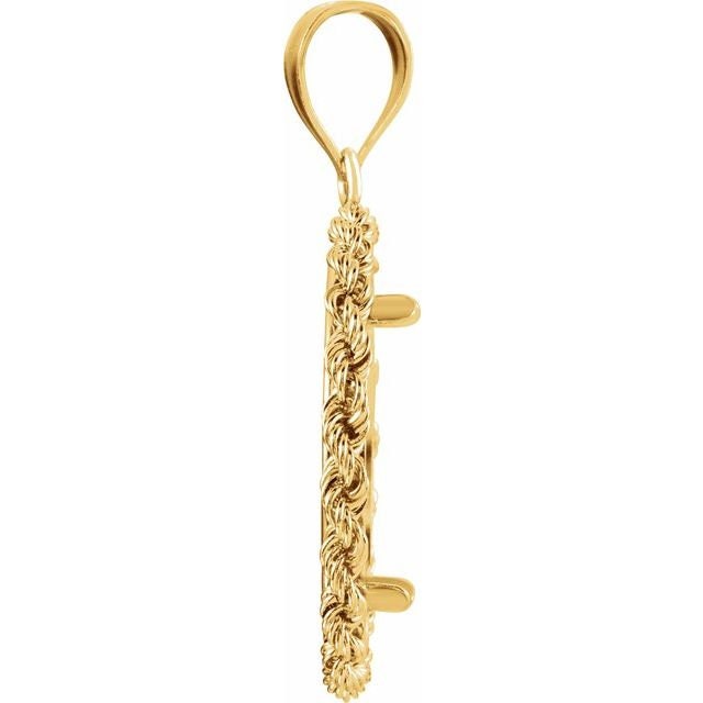 14K Solid Yellow Gold Rope Coin Mount Setting with Tab Back - Handcrafted in USA - Perfect for Coin Jewelry, Pendants & Custom Necklace Designs