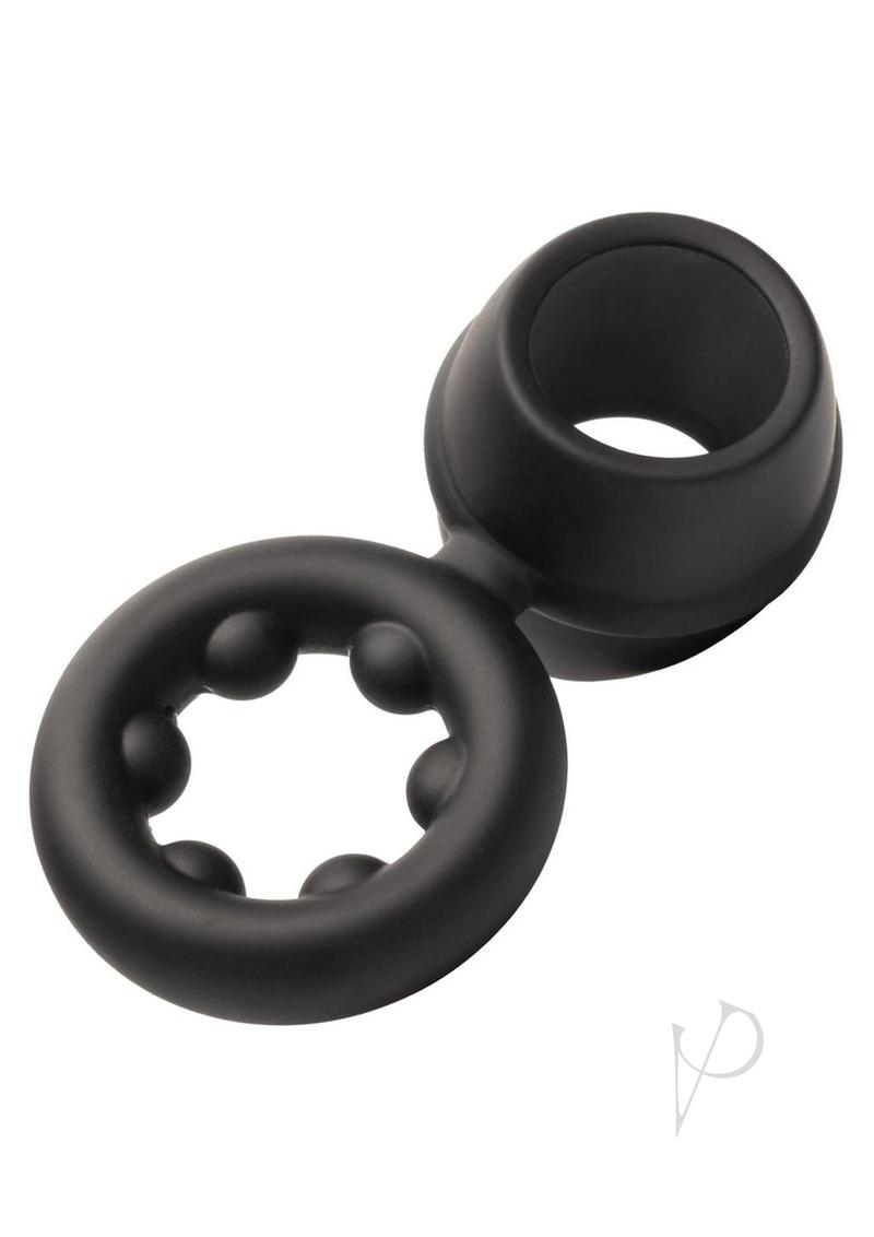 Alpha Liquid Silicone Dual Magnum Ring - Black - Comfortable & Durable Cocktail Ring for Women - Perfect for Parties, Weddings & Evening Events