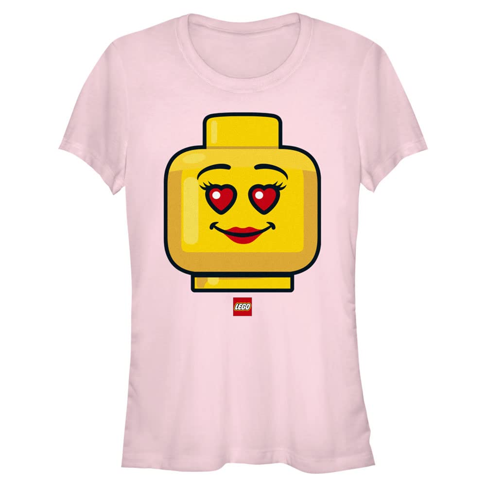 Fifth Sun Women's Lego Iconic Heart Eyes Short Sleeve T-Shirt | Graphic Tee for Women | Casual Wear, Gift for Lego Fans, Everyday Outfit