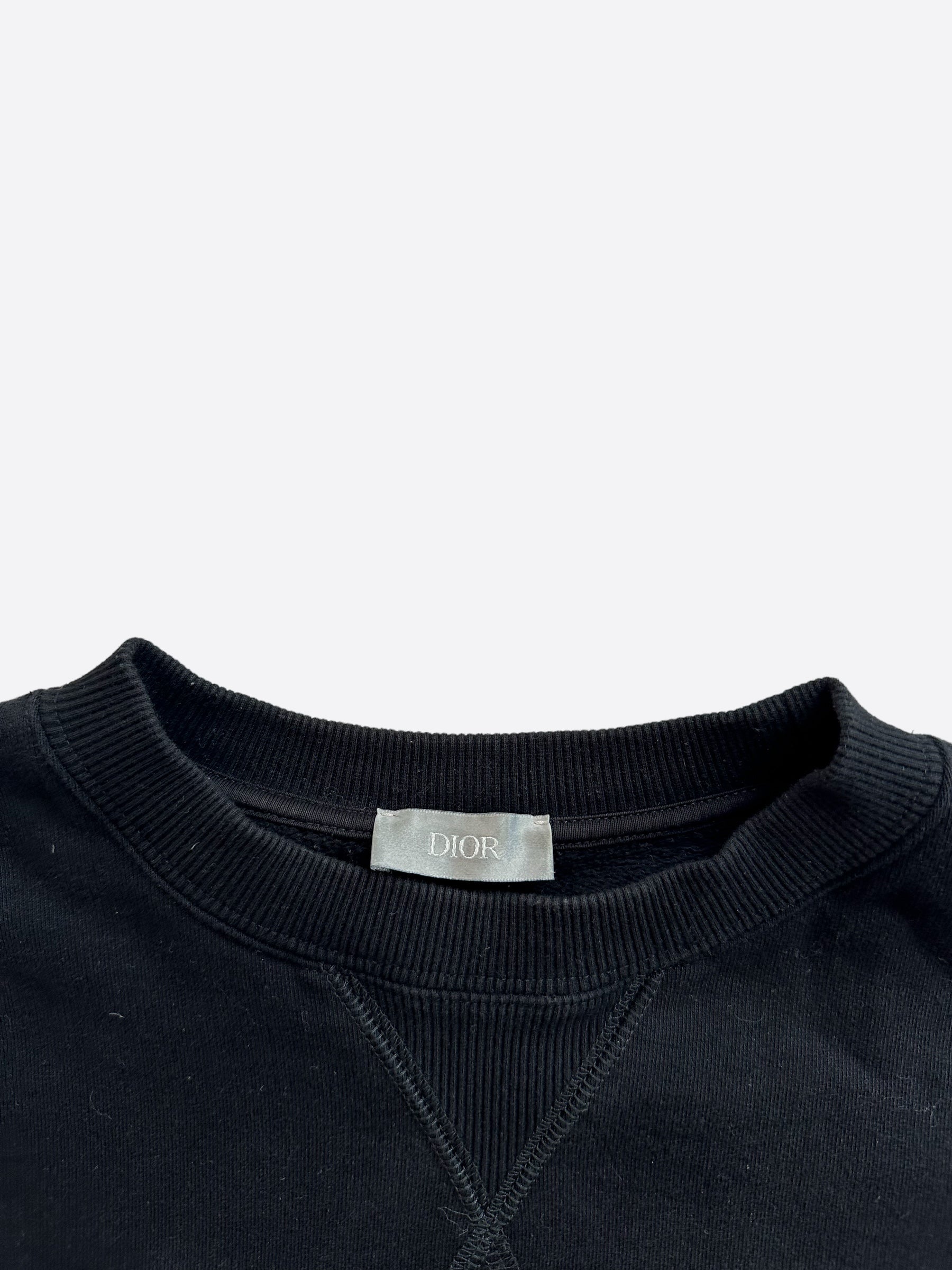Dior Kenny Scharf Black & Blue Embroidered Logo Sweater for Men | Luxury Designer Knitwear | Perfect for Casual Wear & Street Style Fashion