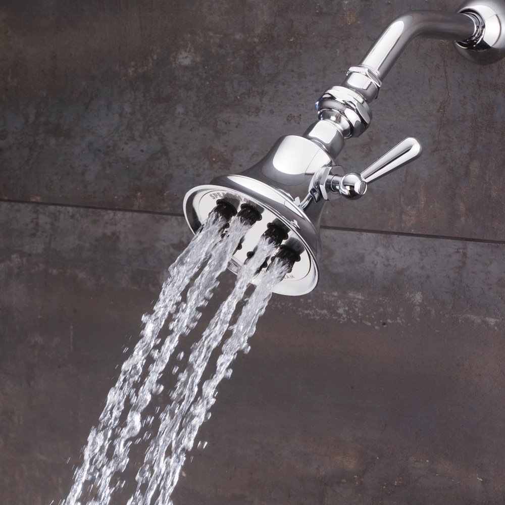 Speakman S-3015 8-Jet Retro Shower Head - 2.5 GPM High Pressure Water Saving - Polished Chrome Finish for Bathroom & Spa Relaxation