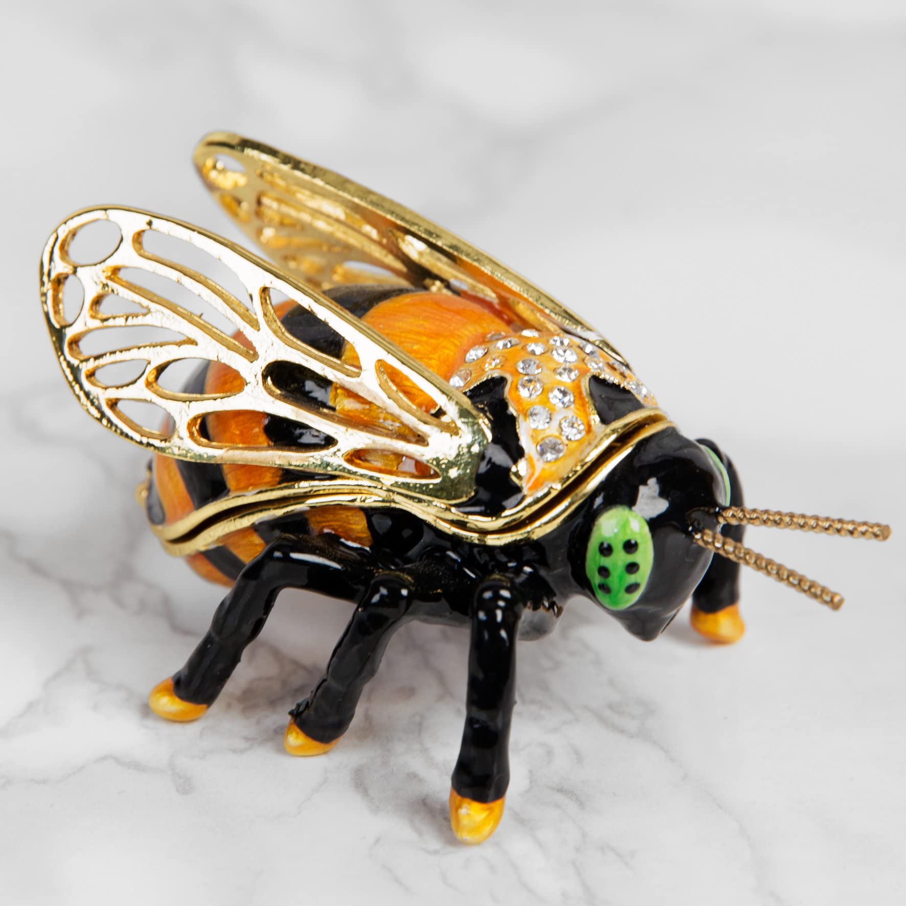 Elegant Bee-Themed Trinket Box for Jewelry & Keepsakes - Perfect for Home Decor, Gift Giving & Organizing Small Treasures