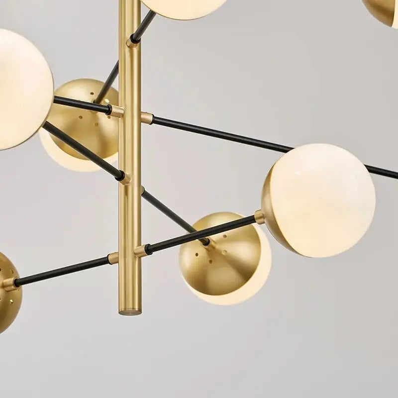 Modern Bubble Cascade Chandelier with 8/10 Glass Balls - Elegant Lighting Fixture for Dining Room, Living Room, or Bedroom Decor