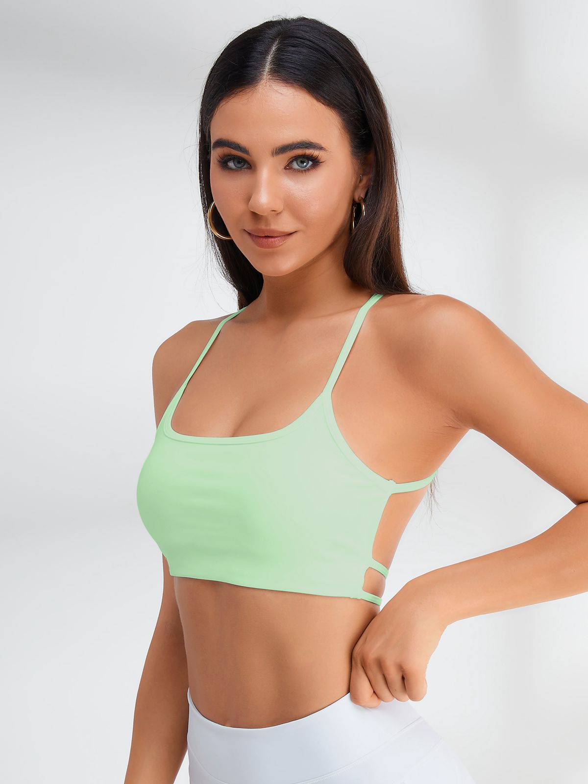 ZASUWA Women's Halter Neck Sports Bra - Comfortable & Supportive Workout Top for Yoga, Running & Gym